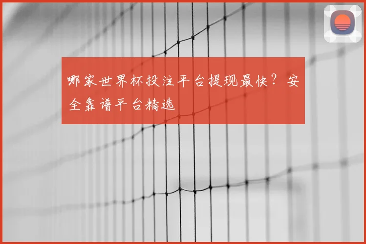 哪家世界杯投注平台提现最快?安全靠谱平台精选